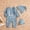 Blue, variant on HUITKMM Baby Girl Bodysuit Baby Fashion Print Solid Color Crawling Suit Three Piece Set 0-3 Months