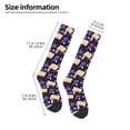 thumbnail image 5 of Daiia Sports Socks Lavender Flowers Printed Novelty Crew Socks for Men Women Knee High Socks Cotton Socks Soft & Breathable Support Unisex Socks, 5 of 9