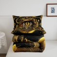 thumbnail image 5 of Homewish Vintage Magic Dragon Twin Comforter Sets,Hippie Evil Eye Bedding Set,Black Gold,Black Reversible,2-Piece,1 Comforter and 1 Pillowcase, 5 of 7
