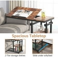 thumbnail image 6 of Tribesigns Height Adjustable C Table with Wheels Mobile Couch Snack Side Table with Tiltable Drawing Board, 6 of 7