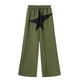 thumbnail image 4 of VISgogo Pantalones casuales para mujer con patrón de pentagrama, cintura elástica ancha, versión suelta, ropa de primavera VISgogo  moda, 4 of 9
