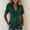 Army Green, variant on Women Lapel Short Sleeve Button Down Fringe Shirt Western Cowgirl Style Slim Fit Fringed Blouse Tops Coffee M