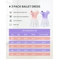thumbnail image 3 of 3PC Ballet Leotards for Girls, Ballet Dress for Girls with Glitter Wrap Skirt, 3 of 8