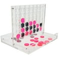 thumbnail image 7 of OnDisplay Luxe Acrylic Four In A Row Game w/Acrylic Storage Box (Pink/Black), 7 of 7