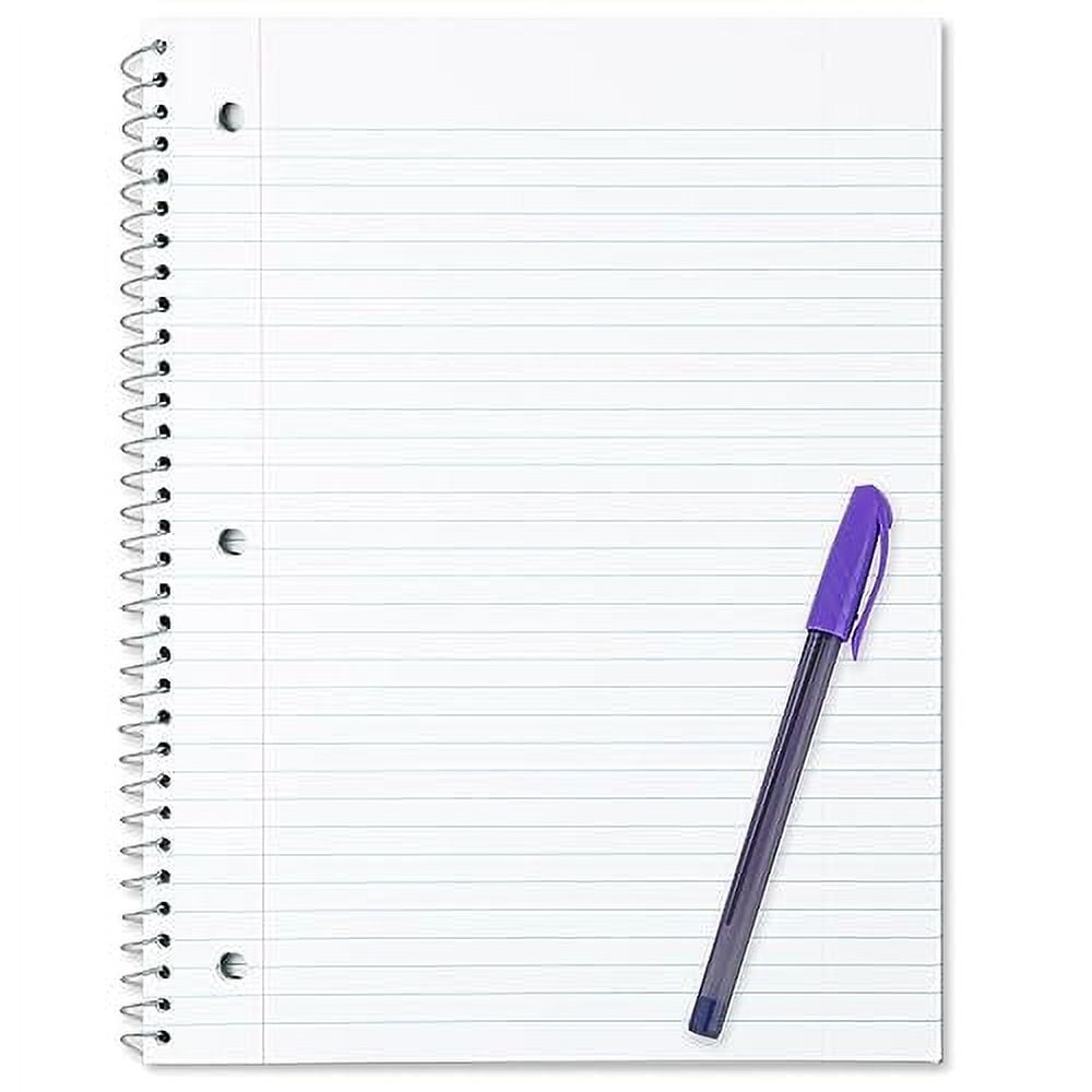 20 Pack of Bulk Wholesale 5-Subject 180 Sheet White Lined Paper Spiral Notebooks in Assorted Colors - 20 Count 5-Subject 180 Sheet Lined Paper Spiral Notebooks in Black, Red, Yellow, Green, Blue