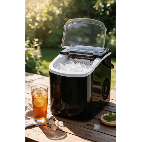 Countertop Bullet Ice Maker, 26 lbs per Day, 0.5 lb Ice Capacity, 1.4 L Water Tank, Black