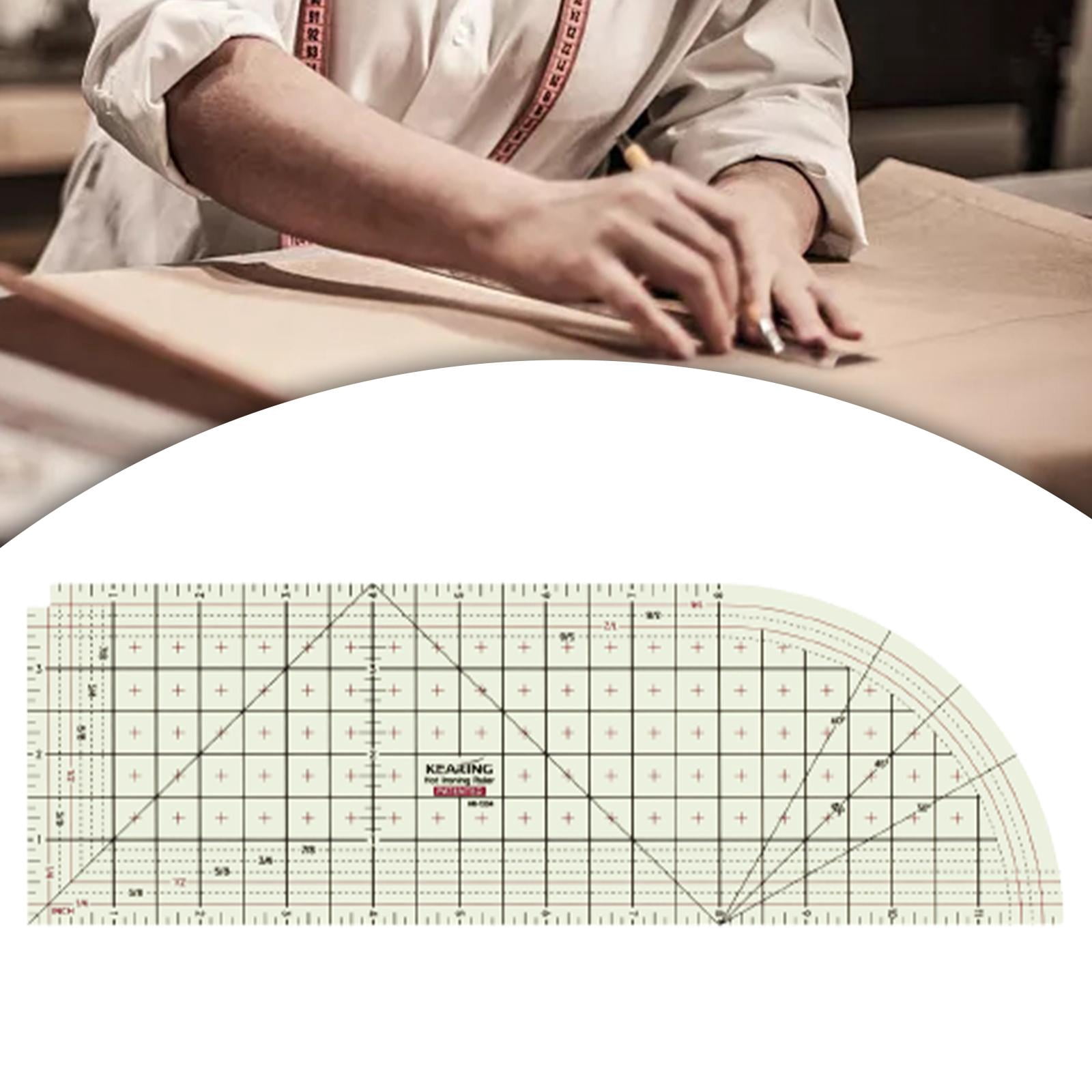 Hot Hem Ruler Tailor Patchwork Ruler Portable Heat Resistant Quilting Guide Sewing Ruler Sewing Fittings for Press Dry or Steam Iron Folding