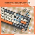 thumbnail image 4 of T8 Wired 68 Keys Mechanical Gaming Keyboard with Coiled Cable RGB Backlit for PC, 4 of 5