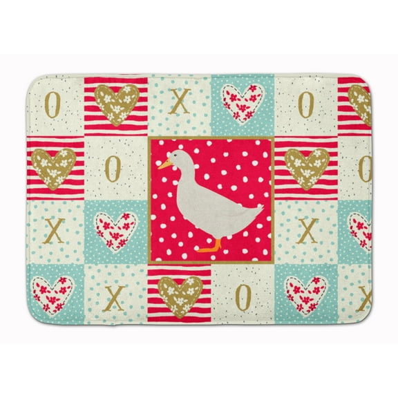 Carolines Treasures CK5287RUG American Pekin Duck Love Machine Washable Memory Foam Mat Red 19 X 27" multicolor