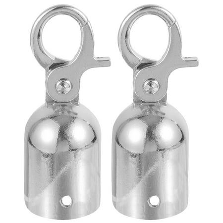 

2pcs Rope End Stoppers Snap Hook Decking Rope Fittings Stainless Steel Rope End Stoppers