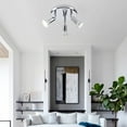 thumbnail image 1 of 3 Way Round Plate Ceiling Spotlight Cabinet Rotatable LED Light Bulbs Home Lighting Warm White Light, 1 of 6