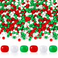 thumbnail image 1 of Pony Beads UPINS, 2000 unidades, navideñas, rojas, blancas y verdes, 1 of 7