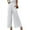 White, variant on Aoochasliy Linen Pants for Women Wide Leg Pants High Waisted Drawstring Flowy Crop Trousers with Pockets for Home Party Outdoor