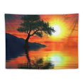 thumbnail image 5 of Orinice Sunset Tree Water Tapestry Wall Hanging Unique Style Graphic Tapestries Home Wall Decor Art for Living Room Bedroom Apartment Farmhouse Dorm 40x30inch, 5 of 6