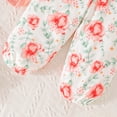 thumbnail image 6 of 3-6 Months Newborn Bodysuit Romper Baby Girls Set Cute Cartoon Print Top Pants Hairband Hat Set Jumpsuit Long Sleeve Bodysuit Cute Newborn Clothes,Pink Jumpsuit One-Piece Jumpsuit, 6 of 9