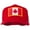Red, variant on Canada Flag Embroidered Patch Cap - White OSFM