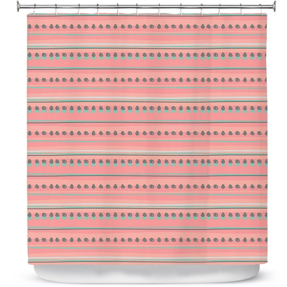 Shower Curtains 70" x 73" from DiaNoche Designs by Metka Hiti - Dreamy Lines Pink