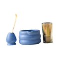 thumbnail image 3 of 4x Matcha Set tradicional set tradicional tazón tazón té tazón matón chawan bateador portátil bateador batchón, para comedor Azul, 3 of 9