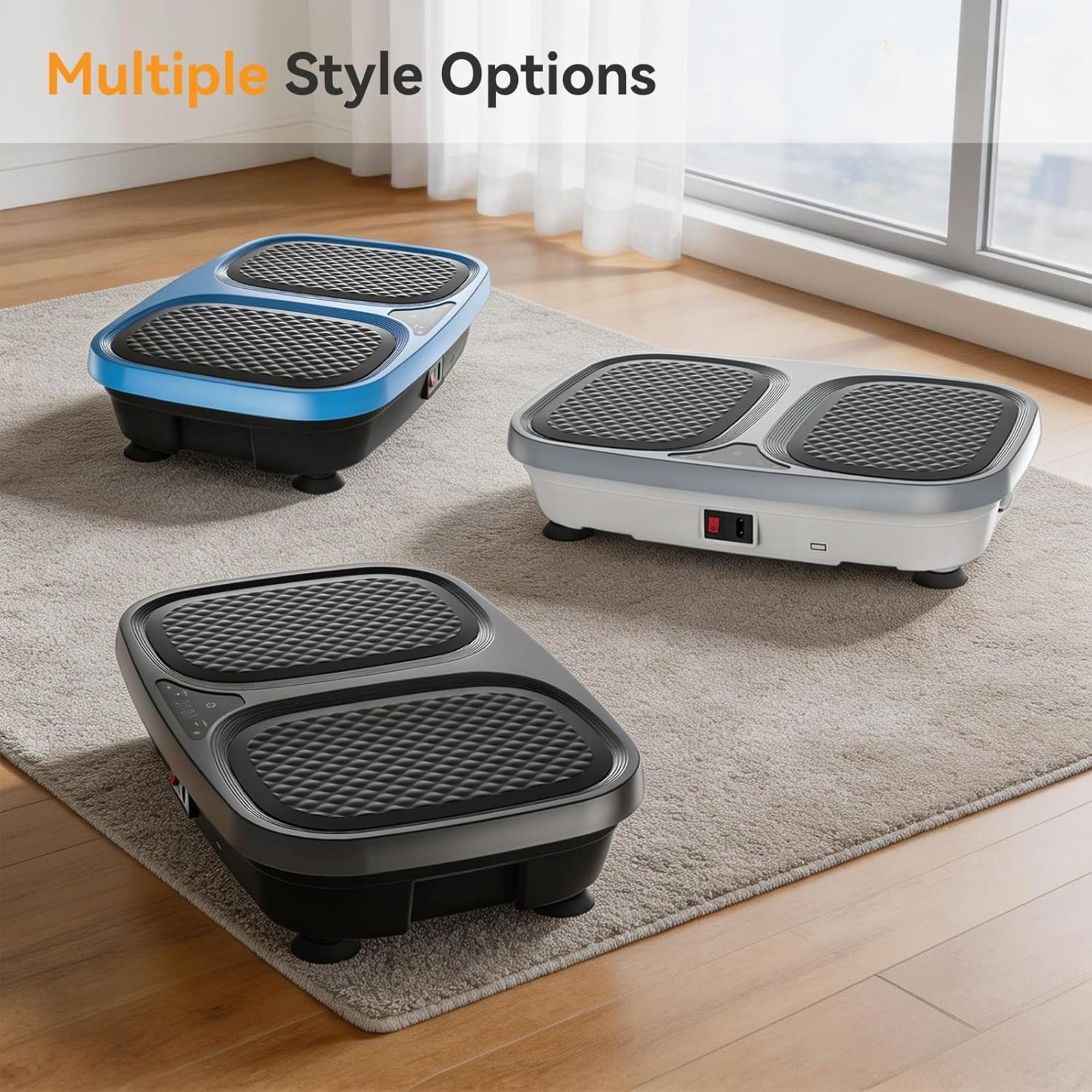 VANECL Vibration Plate Exercise Machine, 120-Level Full Body Workout Vibration Plate for Lymphatic Drainage & Weight Loss, with Remote & LED Touch Screen, 330 lbs Capacity, Men Women Universal, blue