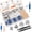 380PCS-Silver, variant on 120PCS Furniture Cam Lock Hardware Kit, Alloy Steel Nickel Plated Cam Nuts Screws Lotus Wood Dowel Pins Plastic Expansion Nuts, Replacement Assembly Fasteners for Cabinets Drawers Desks DIY Furniture