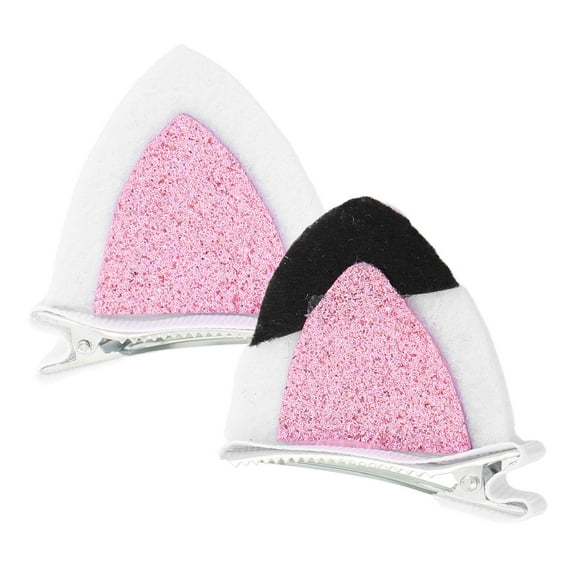 FRCOLOR 2pcs Cartoon Cat Ear Hair Clips For Halloween Cute Kitten Ears Headpiece Party Cosplay Snap Hair Clip Comfortable Small Barrettes For Girls And Women