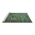 thumbnail image 2 of Ahgly Company Machine Washable Indoor Round Animal Turquoise Blue Traditional Area Rugs, 6' Round, 2 of 4