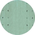 thumbnail image 1 of Ahgly Company Indoor Round Solid Light Blue Modern Area Rugs, 7' Round, 1 of 4