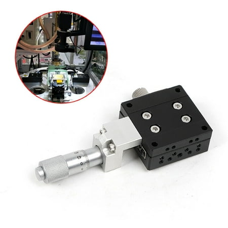 

Fichiouy X-Axis Micrometer Trimming Station Linear Stage Bearing Aluminum Alloy 40 x 40m