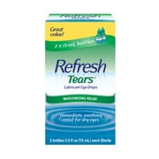 Refresh Tears Lubricant Eye Drops Moisturizing Relief, 0.5 oz, 2 ct, 4 Pack