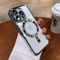 thumbnail image 2 of Coque en TPU pour Magesafe pour iPhone 16 15 14 13 12 11 Pro Max Plus Charge Sans Fil Magnétique Protection Complète de l'Objectif Couverture Transparente tzw, 2 of 6
