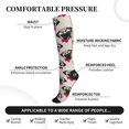 thumbnail image 5 of Compression Socks for Women and Men - funny dog Pug red bow glasses Compression Socks Circulation for Workout, 5 of 8