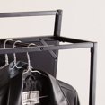 Southern Enterprises Derwen Mirror and Hidden Coat Rack, Black