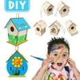 thumbnail image 7 of NOVELAR DIY Wood Birdhouse, 4.53 Inches Tall with Rustic Finish, Customizable Home for Small Birds, Enhances Natural Garden Aesthetic, 7 of 7