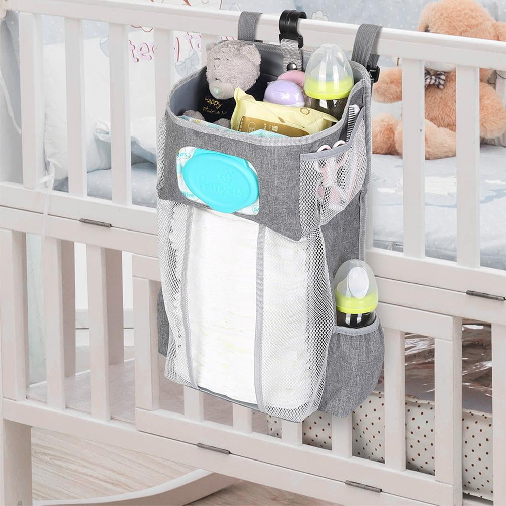 Hanging Nursery Organizer Baby Diaper Caddy Diapers Storage Bag for Changing Table Crib Playard Wall Nursery Organization