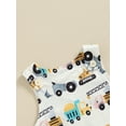 thumbnail image 6 of Niusricy Kids Infant Boy Summer Tank Romper 0 3M 6M 12M 18M Toddler Baby Sleeveless Overalls Cartoon Car Print Round Neck Jumpsuits Full Length Bodysuit Newborn Fashion Cute Casual Clothes for Daily, 6 of 7