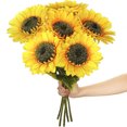 thumbnail image 3 of Rama de Girasoles Artificiales Injueey 6 Piezas Adorno de Flores Falsas, 3 of 6