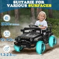 thumbnail image 6 of Zimtown 12V Kids Ride On Truck Car w/Parent Remote Control, Spring Suspension, LED Lights, Black, 6 of 6
