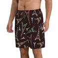 thumbnail image 2 of Kdxio Eiffel Tower Pattern Mens Casual Shorts - Drawstring Summer Beach Sports Shorts for Men, 2 of 9