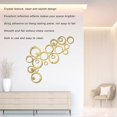 thumbnail image 4 of 2 Set 3D Circle Wall Sticker Mirror Surface Removable Acrylic for Living Room Bedroom Kitchen Office GYM Golden, 4 of 5