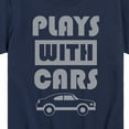 thumbnail image 3 of Instant Message - Plays With Cars - Toddler & Youth Short Sleeve Graphic T-Shirt, 3 of 6