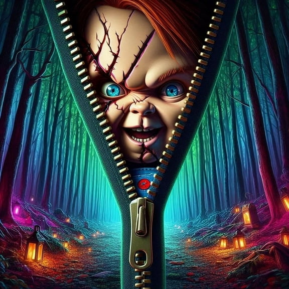 Chucky Diamond Painting Set (for Adults) 5D DIY Character Diamond Art Set (for Beginners) Round Full Diamond Diamond Painting Gem Art Crafts (Home Wall Decoration Gift)