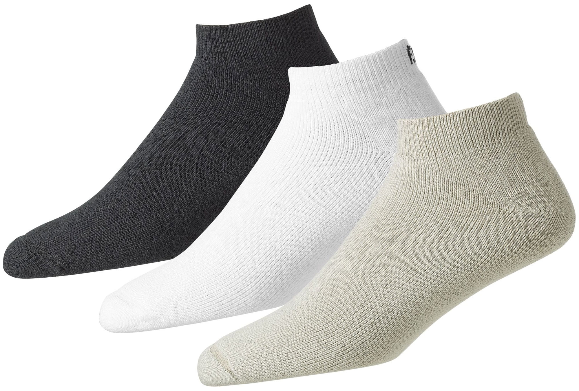 FootJoy - FootJoy Men's ComfortSof Sport Golf Socks 3 Pack (White/Black ...