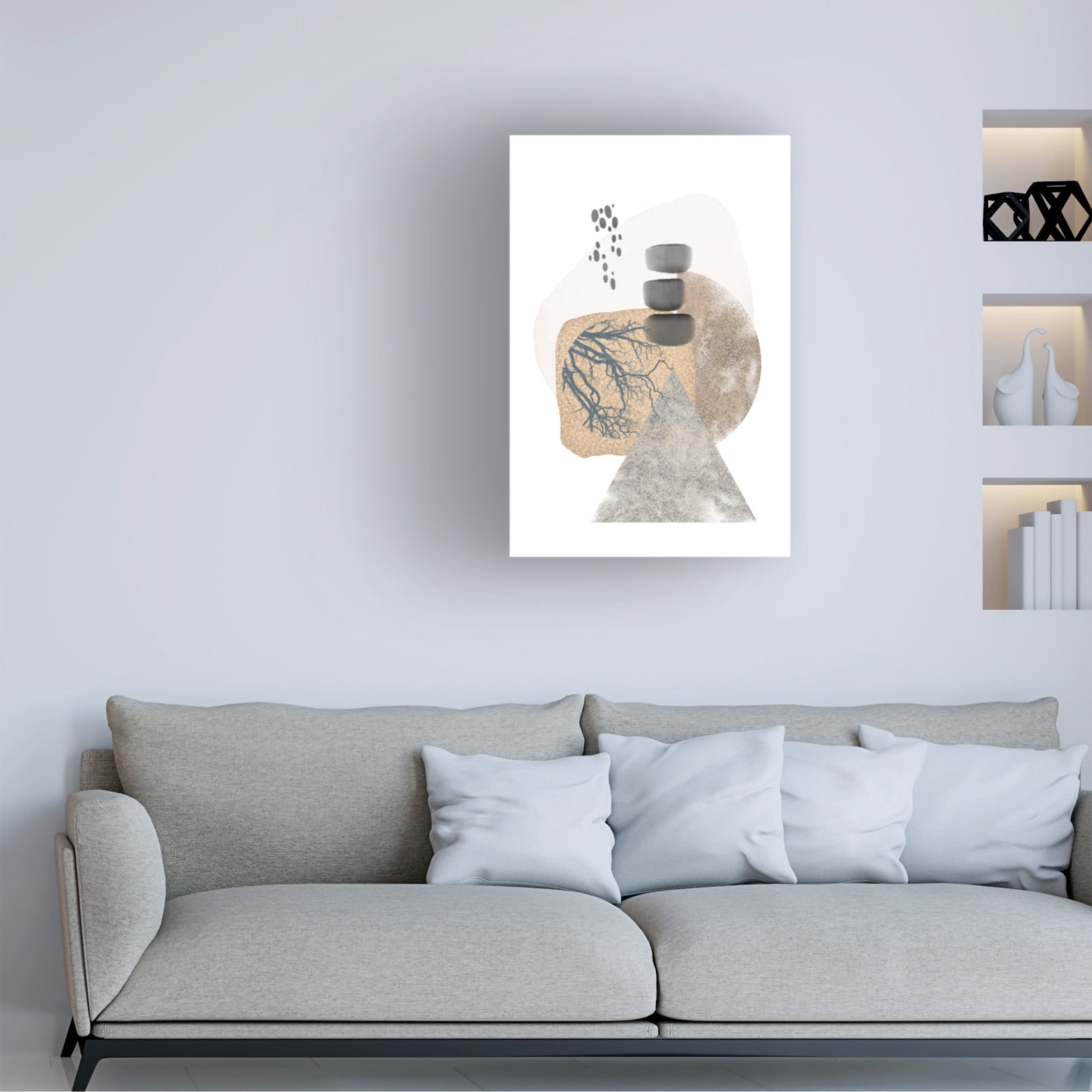 Trademark Fine Art Sally Ann Moss Neutral Silk 2 Canvas Wall Art