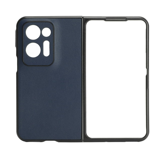 Funda protectora de teléfono a prueba de golpes, funda de teléfono delgada de cuero genuino anticaída para Find N2
