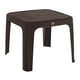 thumbnail image 1 of Mesa Exterior Lateral De Plástico Con Textura Rattan Chocolate oscuro, 1 of 4