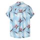thumbnail image 4 of Hombres Casual Patchwork Botones Playa No posicionamiento Estampado Turndown Camisa de manga corta Blusa Pompotops oipoqjl47846, 4 of 9