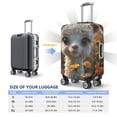 thumbnail image 4 of Vsdgher Adorable Llama In Flowers Luggage Cover Suitcase Cover Protector Anti-scratch Suitcase cover Fits 18-32 Inch Luggage(No luggage included)-Small, 4 of 7