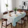 thumbnail image 6 of Teal Grey Table Cloth Waterproof Tablecloths, Farmhouse Gray Barn Wooden Vintage Striped Tablecloth Dining Table Cover for Kitchen Party Tabletop Outdoor, Rectangle Tablecloth 60x102 Inch, 6 of 9
