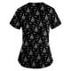thumbnail image 3 of Pntutb Moda para mujer Camisetas de manga corta con cuello en V Uniforme de trabajo Estampado de Navidad con tops de blusa de bolsillo PNTUTB Pntutb-1928, 3 of 4