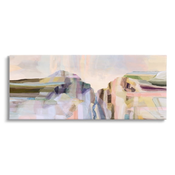 Stupell Hilltop Abstraction Pastel Peaks Abstract Painting Gallery Wrapped Canvas Print Wall Art